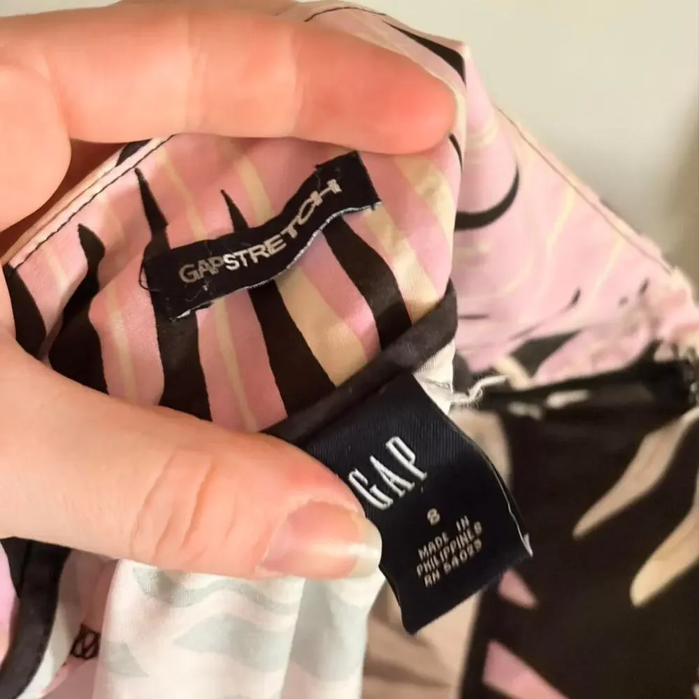 Gap Stretch Vintage Leaf Patterned Skirt